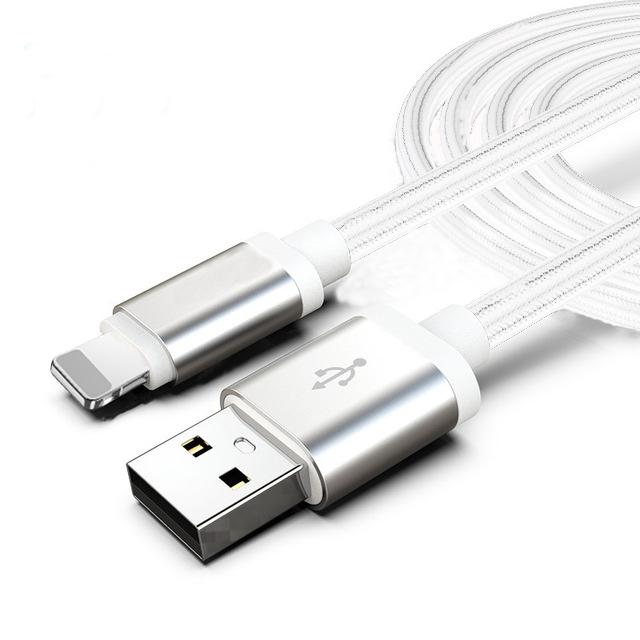 3-Pack: 10FT Heavy Duty Braided iPhone Lightning USB Cable